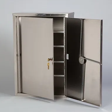 Health Care - 8222 - Narcotic Cabinet 22 Gauge Stainless Steel 4 Shelves 2 Locks