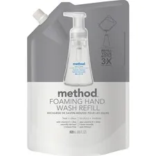 Methodprod - MTH01978 - Foaming Hand Wash Refill, Fragrance-Free, 28 Oz, 6/Carton
