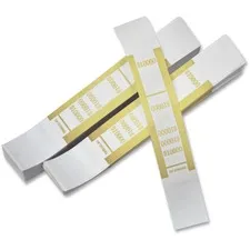 Iconex - ICX94190057 - Self-Adhesive Currency Straps, Mustard, $10,000 In $100 Bills, 1000 Bands/Pack