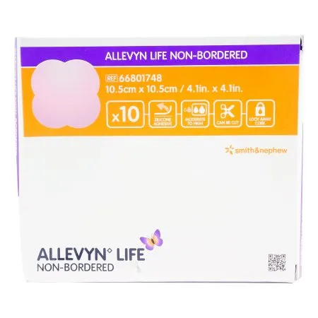 Smith & Nephew - From: 66801747 To: 66801752  Allevyn Life Foam Dressing Allevyn Life 4 X 4 Inch Without Border Film Backing Nonadhesive Square Sterile