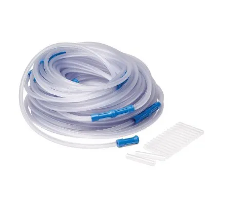 Medline - OR5100 - Suction Connector Tubing 100 Foot Length 0.188 Inch I.d. Nonsterile Female / Male Connector Clear Ribbed Ot Surface Pvc