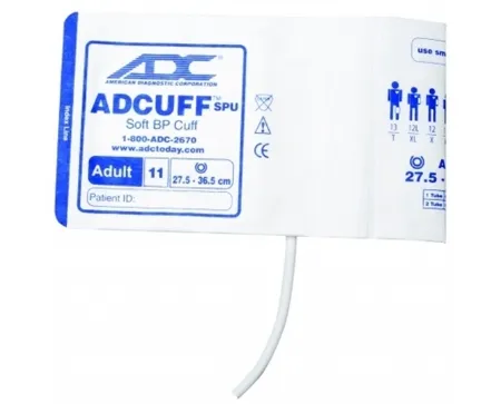 American Diagnostic - Adcuff - 8450-11A-1HP - Single Patient Use Blood Pressure Cuff Adcuff 27.5 To 36.5 Cm Arm Cloth Fabric Cuff Adult Cuff