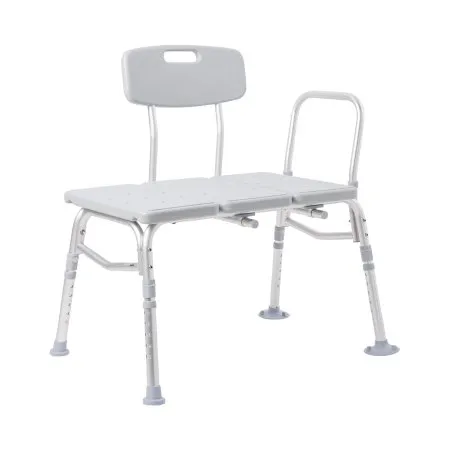McKesson - 146-RTL12031KDR - McKesson Knocked Down Bath Transfer Bench Removable Arm Rail 17-1/2 to 22-1/2 Inch Seat Height 400 lbs. Weight Capacity