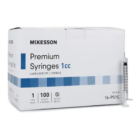 McKesson - 16-PS1C - Syringe, 1cc W/o Ndl Tb Ll Premium (100/bx 18bx/cs)