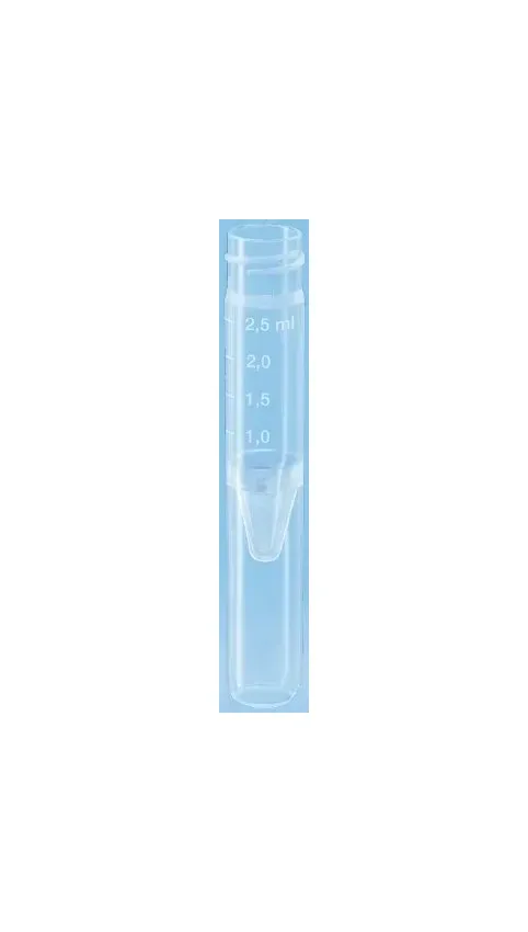 Sarstedt - From: 60.614.010 To: 60.614.010 - Test Tube False Bottom Plain 13 X 75 mm 2.5 mL Without Color Coding Without Closure Polypropylene Tube