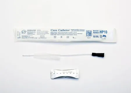 Convatec Cure Medical - Cure Catheter - HP10 - Cure Medical  Urethral Catheter  Straight Tip Hydrophilic Coated Plastic 10 Fr. 10 Inch