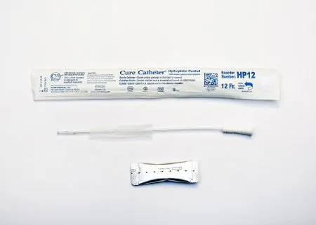 Convatec Cure Medical - Cure Catheter - HP12 - Cure Medical  Urethral Catheter  Straight Tip Hydrophilic Coated Plastic 12 Fr. 10 Inch