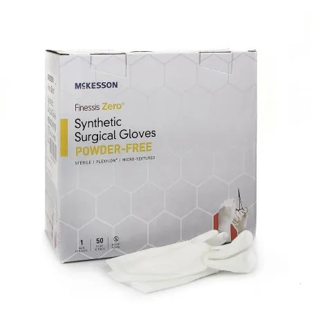 McKesson - McKesson Finessis Zero - 14-92060 - Surgical Glove McKesson Finessis Zero Size 6 Sterile Flexylon Synthetic Standard Cuff Length Micro-Textured White Chemo Tested