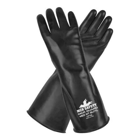 Mcr Safety / Crews - Mcr Guard - Cp14xl - Chemical Protection Glove Mcr Guard X-Large Butyl Rubber Black 14 Inch Rolled Cuff Nonsterile