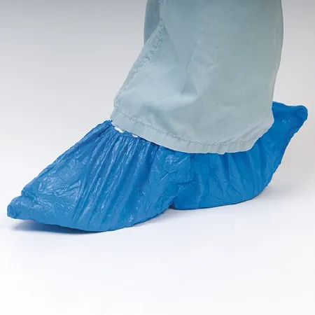Medline - CRI2010 - Shoe Cover One Size Fits Most Shoe High Without Tread Blue Nonsterile