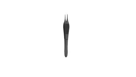 V. Mueller - Snowden-Pencer Diamond-Points - 32-4517 - Forceps Snowden-Pencer Diamond-Points Adson 4-3/4 Inch Length Titanium / Plastic Spring Handle Double Action  Serrated Tips with 1 X 2 Teeth