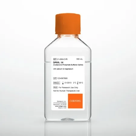 VWR International - Corning - 45000-434 - Cell Culture Reagent Corning Dulbecco’s Phosphate Buffered Saline (dpbs) 1x / Ph 7 To 7.6 500 Ml