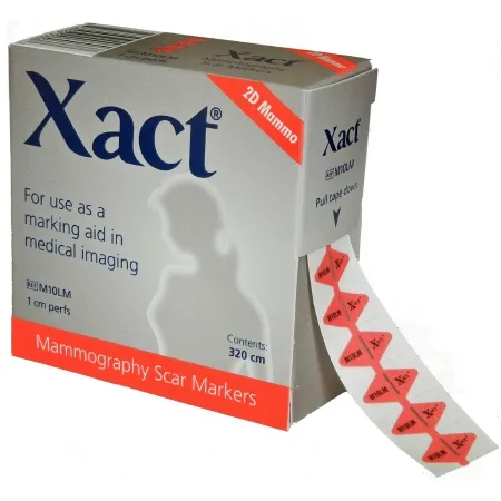 Solstice - Xact - M10LM - Mammography Scar Marker Xact Red 1 cm Perforations 2/5 X 3/4 Inch