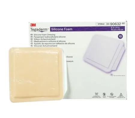 3M - From: 90631 To: 90632  Tegaderm Silicone Foam Non Bordered Dressing, 4" x 4.25".