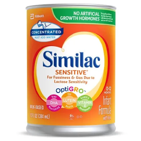 Abbott - Similac Sensitive - 57535 -  Infant Formula  13 oz. Can Liquid Iron Lactose Sensitivity