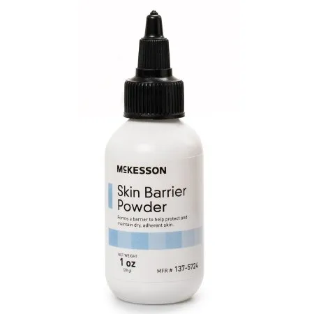McKesson - 137-5724 - Ostomy Barrier Powder 1 oz. Puff Bottle Protective Skin Barrier