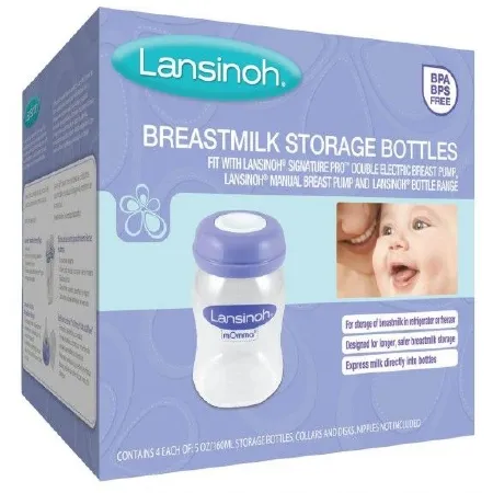 Emerson Healthcare - 20415 - Lansinoh Breastmilk Storage Bottles, 5 Oz. - 4 Pack