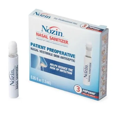 Sourcemark - 401101101 - NOZIN Nasal Sanitizer POPswab Patient Preoperative Antiseptic NOZIN Nasal Sanitizer POPswab Patient Preoperative Nasal Swab 1.5 mL Ampule