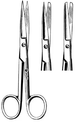 Sklar - Econo - 96-2514 - Operating Scissors Econo 5-1/2 Inch Length Floor Grade Stainless Steel Sterile Finger Ring Handle Straight Blunt Tip / Blunt Tip