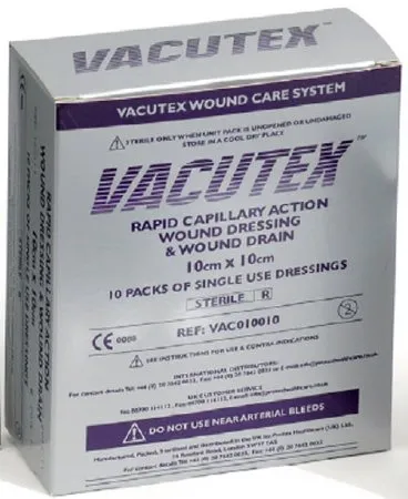 MPM Medical - Vacutex - VAC010010 - Rapid Capillary Action Wound Dressing Vacutex 4 X 4 Inch