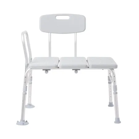 McKesson - 146-12011KD-2 - McKesson Knocked Down Bath Transfer Bench Removable Arm Rail 17-1/2 to 22-1/2 Inch Seat Height 400 lbs. Weight Capacity