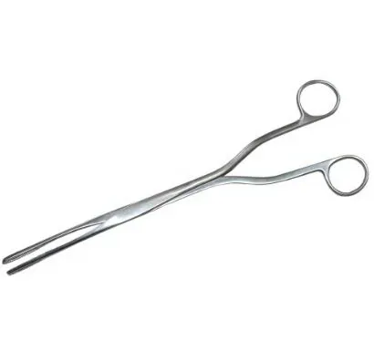 Medgyn Products - 031166 - Ovum Forceps Medgyn Hern-Van-Lyth 9-1/2 Inch Length Surgical Grade Stainless Steel Nonsterile Nonlocking Finger Ring Handle Curved 9 Mm Jaws With Fine Teeth