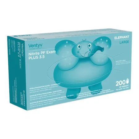 Ventyv - 10336101 - Nitrile Gloves Latex-free Size Large, 3.5, Non-sterile Violet Blue