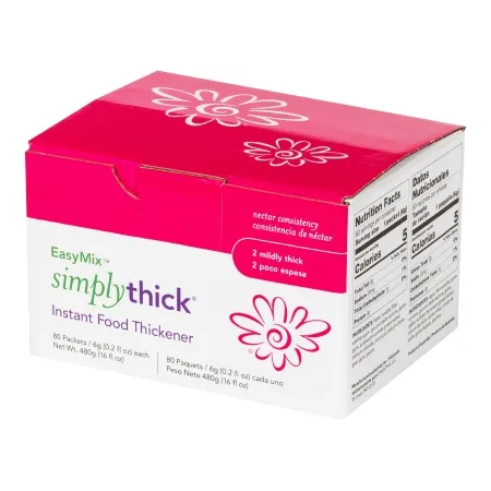 Simply Thick - SimplyThick Easy Mix - STIND80L2 - Food and Beverage Thickener SimplyThick Easy Mix 6 Gram Individual Packet Unflavored Gel IDDSI Level 2 Mildly Thick