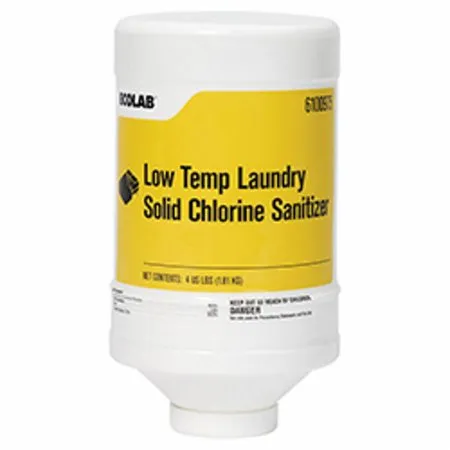 Ecolab - Low-Temp - 6100975 - Laundry Sanitizer Low-Temp 4 lbs. Dispenser Bottle Solid Chlorine Scent