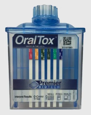 Premier Biotech - OT-80602 - Drugs of Abuse Test OralTox 6-Drug Panel AMP, COC, mAMP/MET, OPI, PCP, THC, Saliva Sample 25/cs