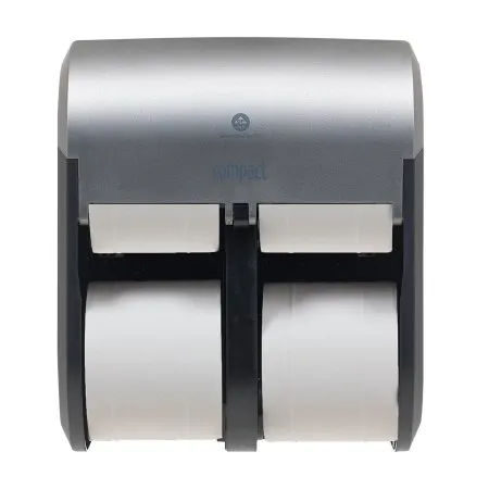 Georgia Pacific - Compact 4-Roll Quad - 56746A - Toilet Tissue Dispenser Compact 4-roll Quad Faux Stainless Touch Free Wall Mount
