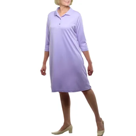 Narrative Apparel - WDBPS0410 - Polo Dress 3/4 Sleeve Lilac Large