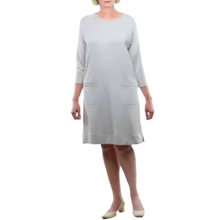 Narrative Apparel - WDBDZ0121 - Dress 3/4 Raglan Sleeve Heather Taupe X-small