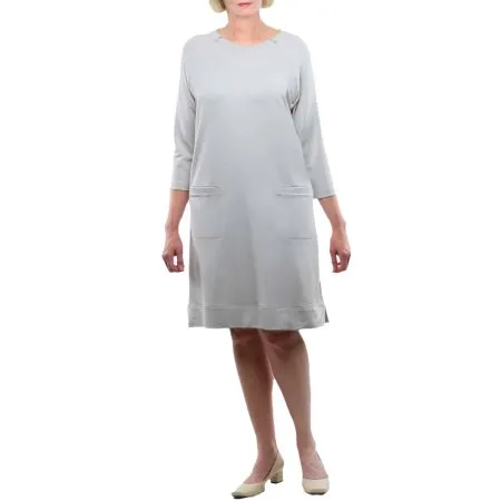 Narrative Apparel - WDBDZ0621 - Dress 3/4 Raglan Sleeve Heather Taupe 2x-large