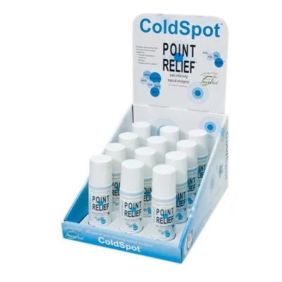 Fabrication Enterprises - Point Relief - From: 11-0762-12 To: 11-0762-144 -  ColdSpot Lotion Retail Display with 12 Roll on Applicator