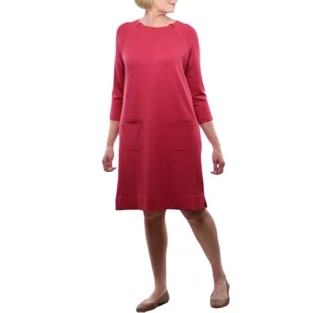 Narrative Apparel - WDBDZ0123 - Dress 3/4 Raglan Sleeve Tomato Heather X-Small
