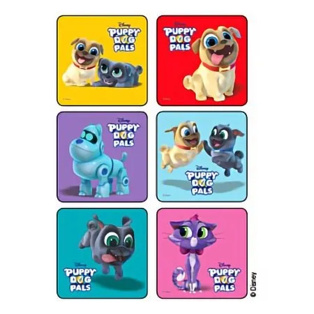 Medibadge - Kids Love Stickers - 1709P - Kids Love Stickers 75 Per Pack Puppy Dog Pals Sticker 2-1/2 Inch