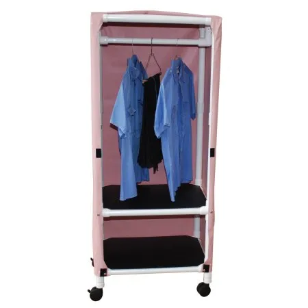 MJM International - 345-4C-4 - Laundry Cart 4 Shelves 125 Lbs. Per Shelf Capacity Pvc 4 Inch Twin Casters