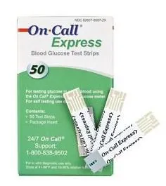 Acon Laboratories - On Call - 755729 -  Blood Glucose Test Strips  50 Strips per Pack