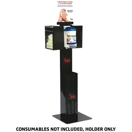 Professional Disposables - PDI - P013700 - Dispenser Stand PDI Black Manual Floor Stand