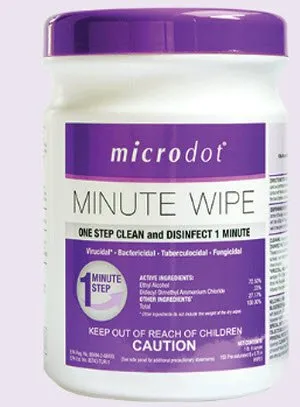 Cambridge Sensors USA - Microdot - 601-12 - microdot Surface Disinfectant Cleaner Premoistened Alcohol Based Manual Pull Wipe 160 Count Canister Alcohol Scent NonSterile