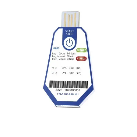 Cole-Parmer Inst. - TraceableOne Single-Use - 18004-10 - Single-use Temperature Data Logger With Alarm Traceableone Single-use Fahrenheit / Celsius -22° To +158°f (-30° To +70°c) Internal Sensor Adhesive Mount Battery Operated