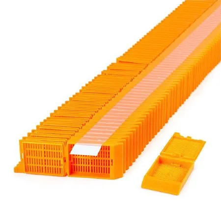 Simport Scientific - M505-11T - Unisette Tissue Cassette 35 Angle Stack Acetal Orange Bulk 1000-cs