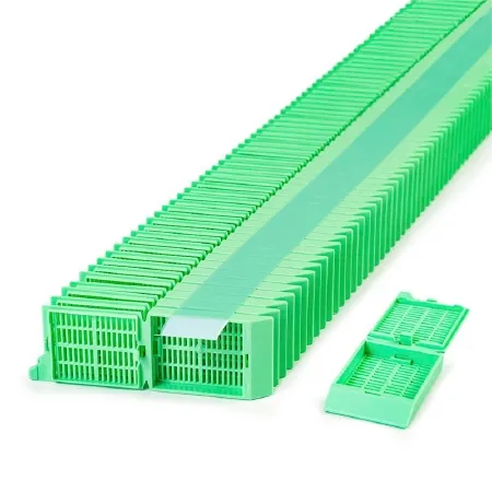 Simport Scientific - M505-4T - Unisette Tissue Cassette 35 Angle Stack Acetal Green Bulk 1000-cs