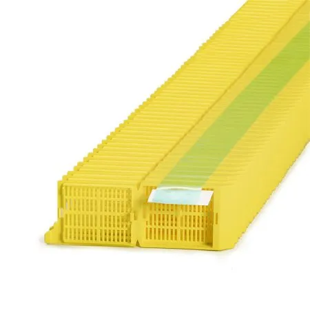 Simport Scientific - M505-5T - Unisette Tissue Cassette 35 Angle Stack Acetal Yellow Bulk 1000-cs