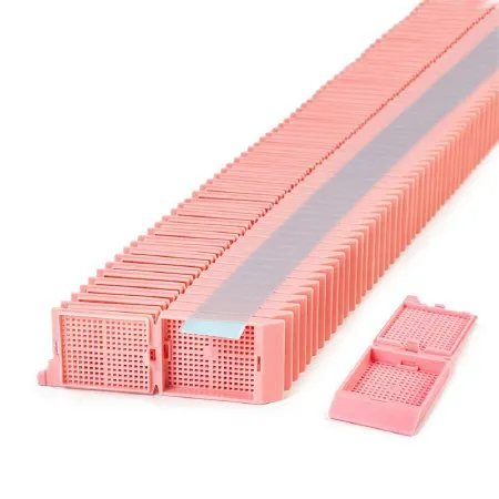 Simport Scientific - M506-3T - Unisette Biopsy Cassette Quickload 35 Angle Stack -Taped- Acetal Pink Bulk 1000-cs