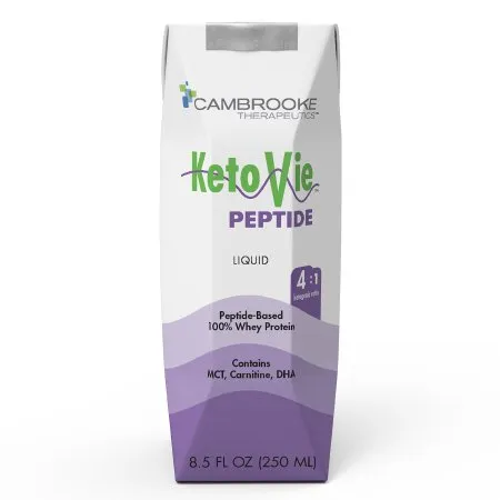Cambrooke Therapeutics - KetoVie Peptide 4:1 - 50303 - Oral Supplement KetoVie Peptide 4:1 Unflavored Liquid 8.5 oz. Carton
