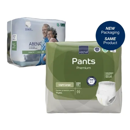 Abena - From: 1000017173 To: 1000017174 - Pants Unisex Adult Absorbent Underwear Pants Pull On with Tear Away Seams Large Disposable Moderate Absorbency