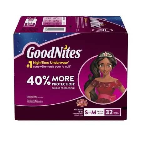 Kimberly Clark - Goodnites - 47477 - Female Youth Absorbent Underwear GoodNites Pull On with Tear Away Seams Small / Medium Disposable Heavy Absorbency