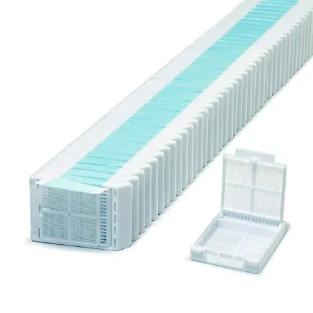 Simport Scientific - M507-2T - Micromesh Biopsy Cassette Quickload 45 Angle Stack -Taped- Acetal White Bulk 2000-cs